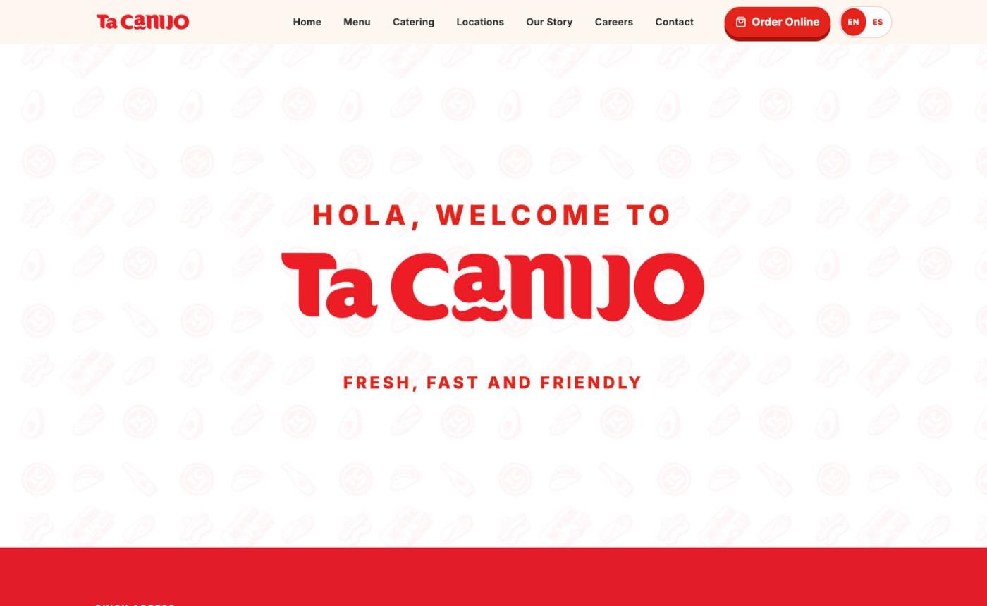 Ta Canijo homepage screenshot