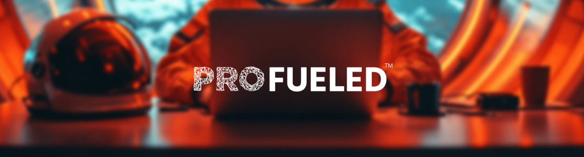 Profueled astronaut banner with the Profueled wordmark